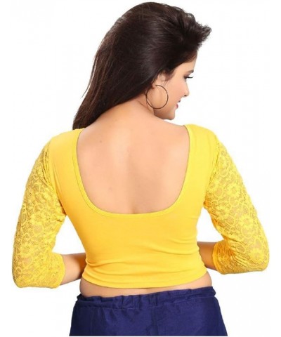 Readymade free Size saree blouse for women party wear choli Yellow $13.79 Blouses