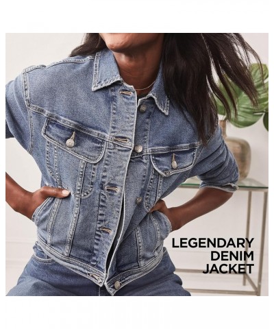 Women's Legendary Rider Denim Jacket Bright White $26.53 Jackets