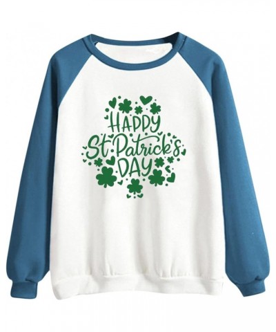 St Patricks Day Shirt Women Womens Casual Long Sleeve Crew Neck Printed Pullover Hoodless Womens Hood Sweaters Z - St Patrick...