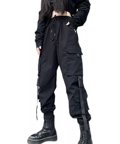 Women's Techwear Pants Japanese Harajuku Cargo Pants Gothic Punk Baggy Wide Leg Pants Multi-Pockets Cool Alt Emo Clothes C $1...