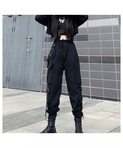 Women's Techwear Pants Japanese Harajuku Cargo Pants Gothic Punk Baggy Wide Leg Pants Multi-Pockets Cool Alt Emo Clothes C $1...