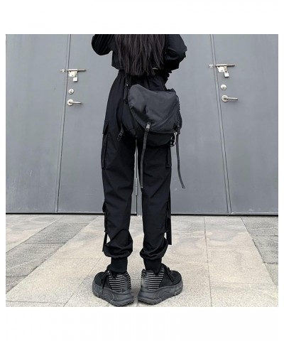 Women's Techwear Pants Japanese Harajuku Cargo Pants Gothic Punk Baggy Wide Leg Pants Multi-Pockets Cool Alt Emo Clothes C $1...