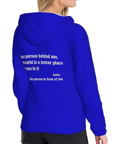 Dear Person Behind Me Hoodies For Women, To The Person in front of you Sweatshirt Pullover Funny Hoodies Blue $16.23 Hoodies ...