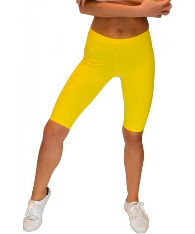 Legging Shorts - Biker Length (Misses and Misses Plus Sizes) Yellow $15.89 Leggings