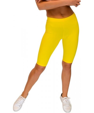 Legging Shorts - Biker Length (Misses and Misses Plus Sizes) Yellow $15.89 Leggings