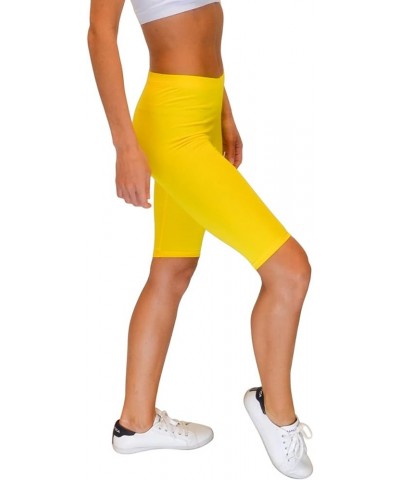 Legging Shorts - Biker Length (Misses and Misses Plus Sizes) Yellow $15.89 Leggings