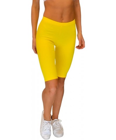 Legging Shorts - Biker Length (Misses and Misses Plus Sizes) Yellow $15.89 Leggings