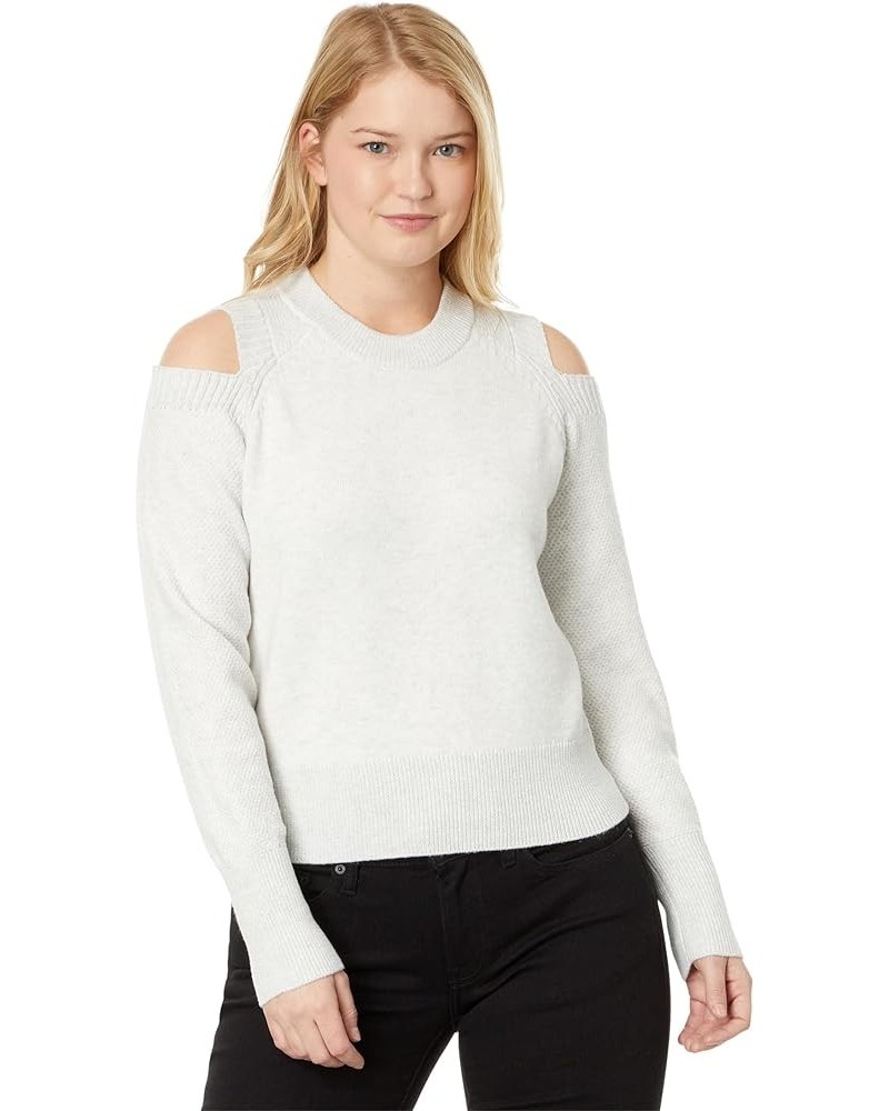 Long Sleeve Cutout Shoulder Sweater Smoke Grey Heather $26.87 Sweaters