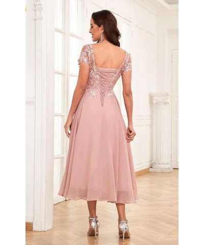 Women's Tea Length Mother of The Bride Dresses for Wedding Lace Formal Evening Party Gown Burnt Orange $35.70 Dresses