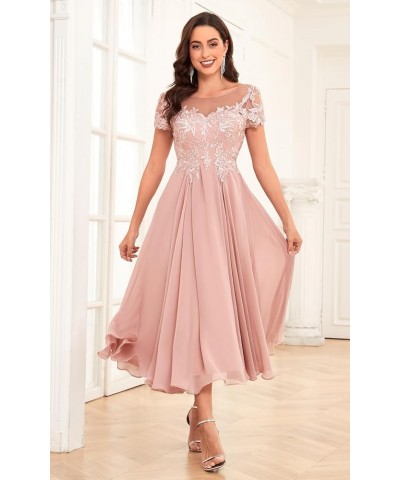 Women's Tea Length Mother of The Bride Dresses for Wedding Lace Formal Evening Party Gown Burnt Orange $35.70 Dresses