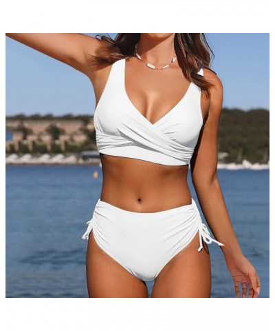 Push Up Bikini Top for Women Spaghetti Strap Seashell Cute Bikinis Adjustable Straps Backless Sexy Bathing Suit Tops Xba-whit...