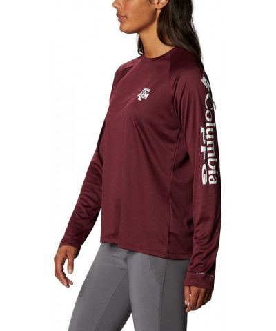 Women's Collegiate Tidal Tee Ls Shirt Texas A&M Aggies XX-Large Tam - Deep Maroon, White $32.75 T-Shirts