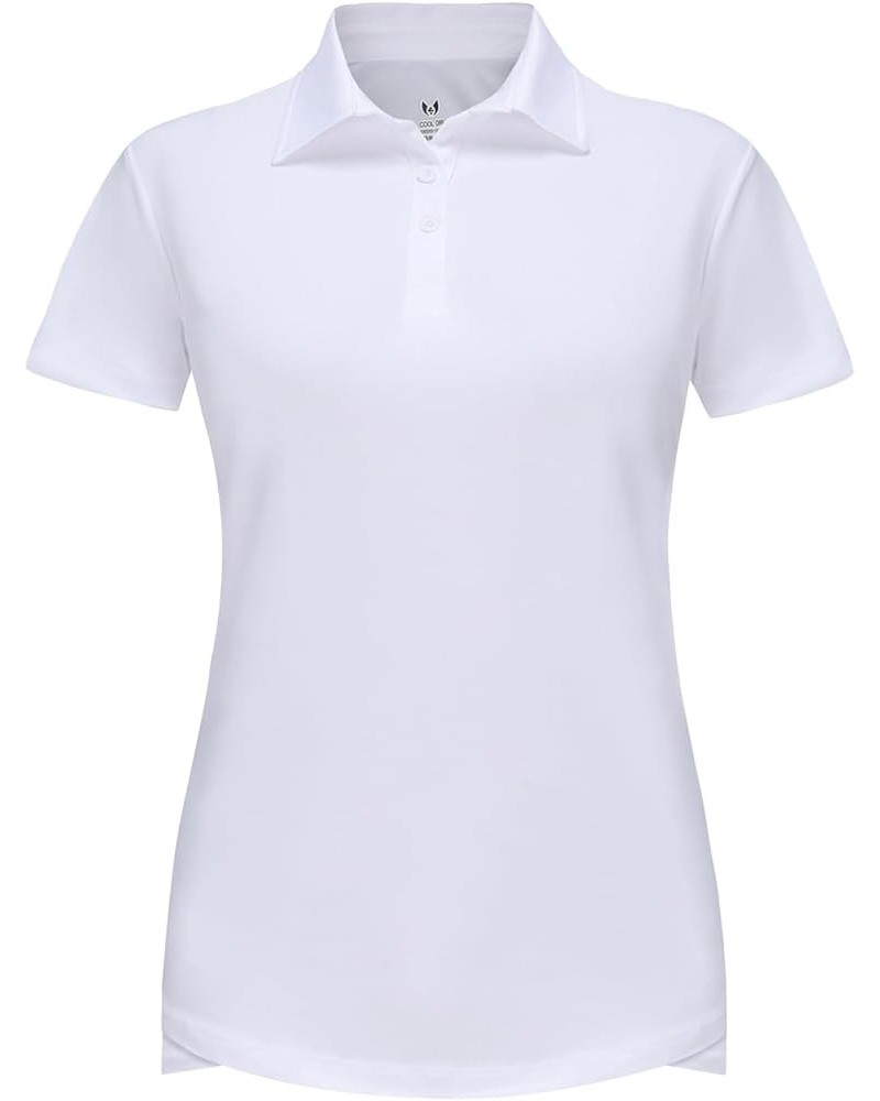 Women's Golf Polo Shirts High Performance Sun Protection Cool Dry Fit Short Sleeve Golf Tennis Polo Shirts for Women 12254 wh...