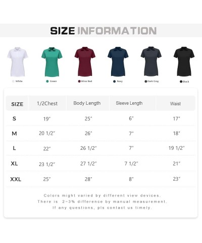 Women's Golf Polo Shirts High Performance Sun Protection Cool Dry Fit Short Sleeve Golf Tennis Polo Shirts for Women 12254 wh...