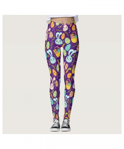 Holiday Printed Leggings Slim Tummy Control Summer Outfits High Waisted Green Pants for Running Cycling Yoga X2-purple $8.52 ...