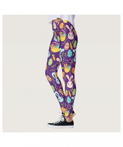 Holiday Printed Leggings Slim Tummy Control Summer Outfits High Waisted Green Pants for Running Cycling Yoga X2-purple $8.52 ...