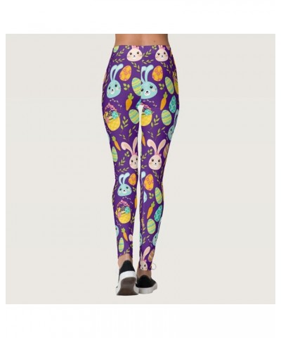 Holiday Printed Leggings Slim Tummy Control Summer Outfits High Waisted Green Pants for Running Cycling Yoga X2-purple $8.52 ...