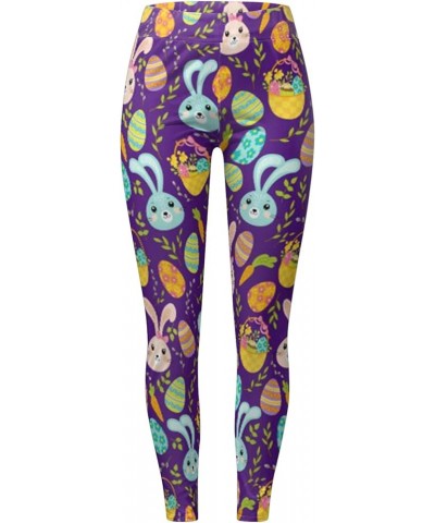 Holiday Printed Leggings Slim Tummy Control Summer Outfits High Waisted Green Pants for Running Cycling Yoga X2-purple $8.52 ...